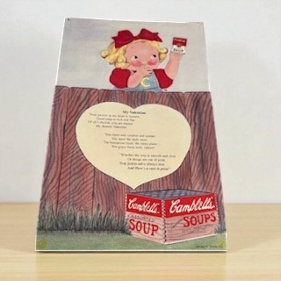🌟 Vintage 1993 Campbell’s “My Valentine” Metal Sign – Great Condition - Picture 5 of 5